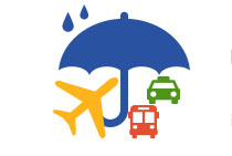 Umbrella symbol shielding the airline, hotel, and car passengers