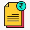 Document with green dollar symbol to represent the cumulative invoices